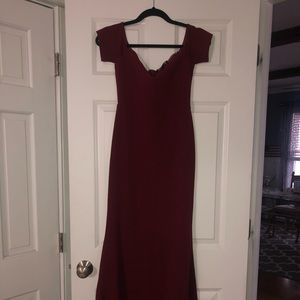 Long burgundy dress